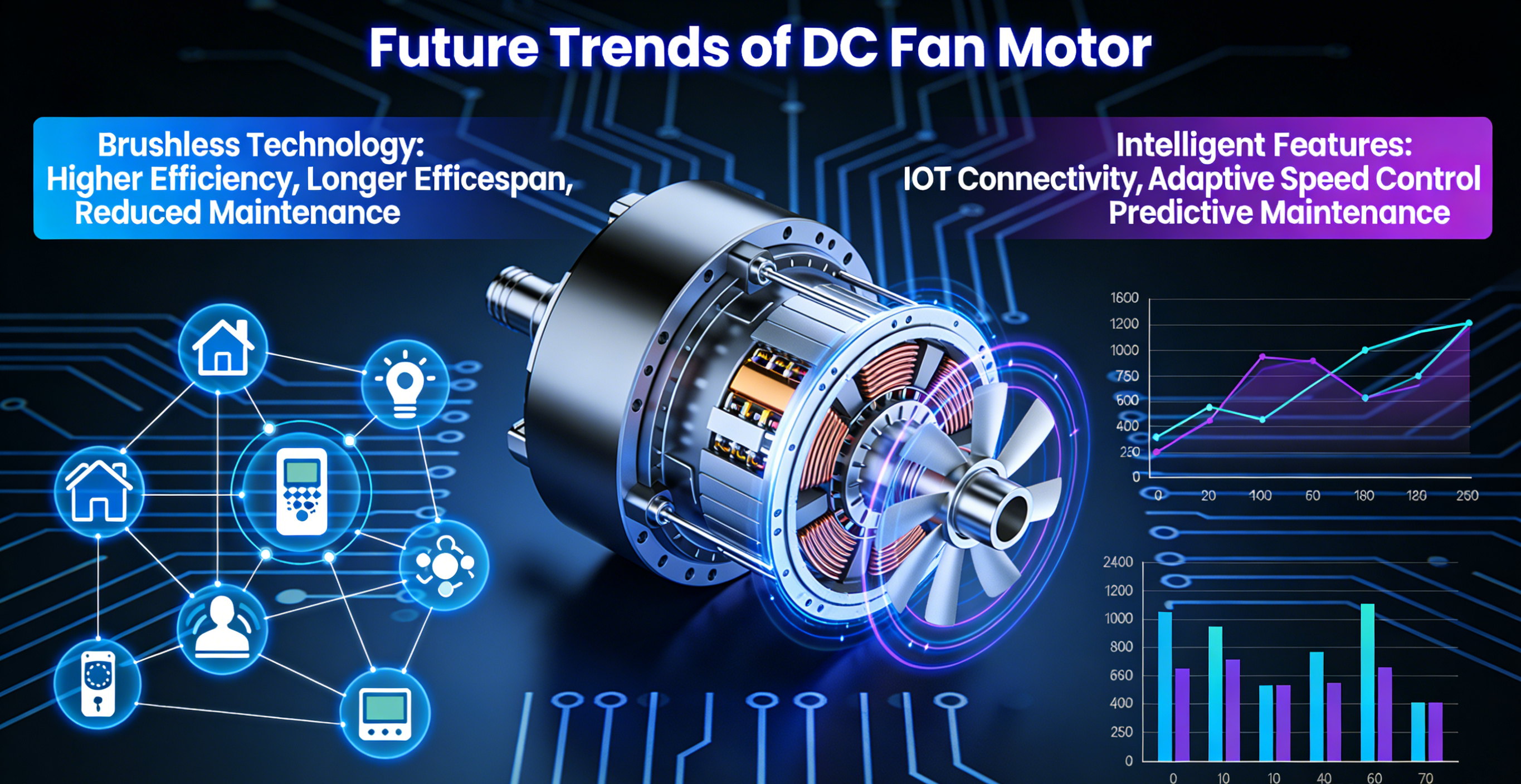 Future Trends of DC Fan Motor: Brushless and Intelligent Development
